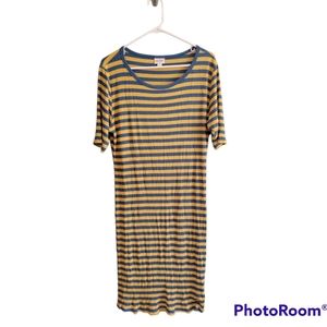 LuLaRoe Striped Julia Dress 2XL